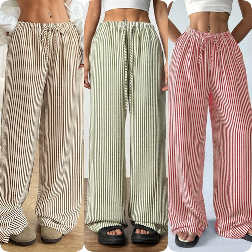 Woman Striped Pants Relaxed Fit Amarae