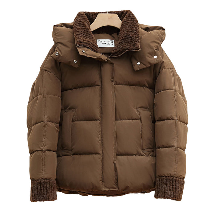 Quilted leisure jacket for women with high collar and trendy knit details Lune London