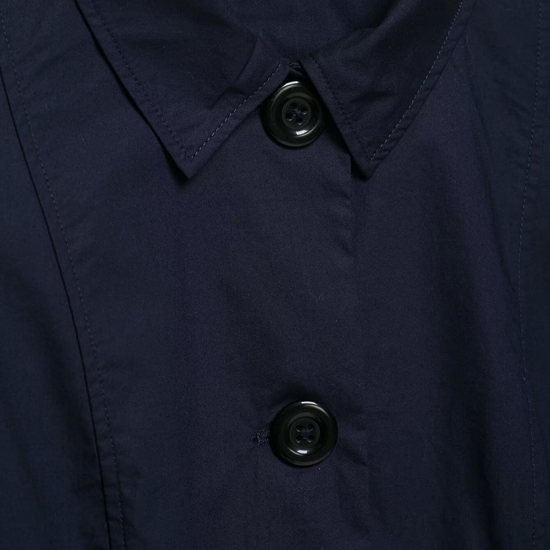 Women's Cropped Shirt Jacket with Puff Sleeves and Continuous Button Placket Amarae