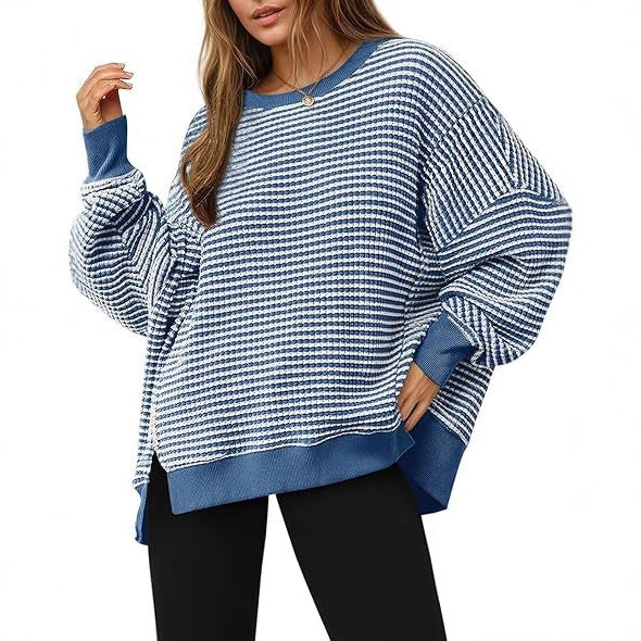 Ladies striped casual wide fit sweater Lune London