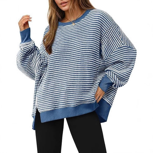 Ladies striped casual wide fit sweater Amarae
