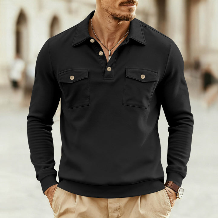 Men's polo shirt with stylish chest pockets Lune London