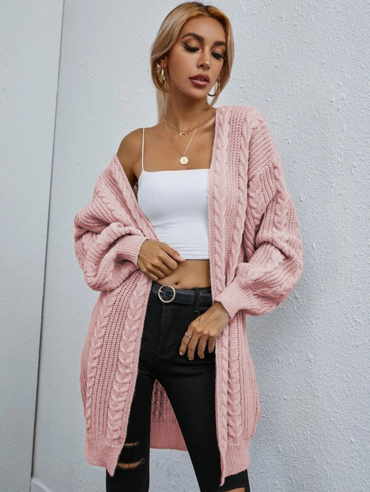 Women's knitted jacket with diamond pattern and relaxed fit Lune London