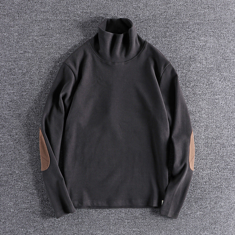 Men's polar fleece sweater with contrasting elbow patches Lune London