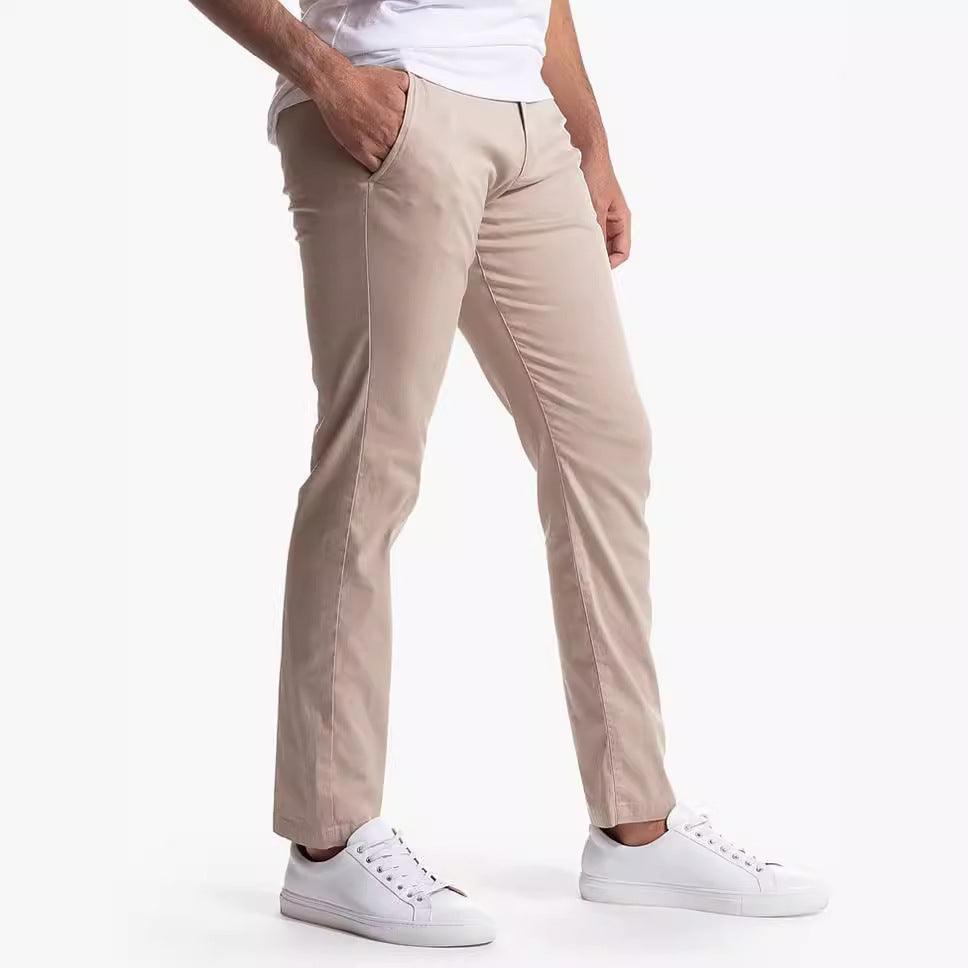 Slim-fit chino pants for men in breathable material Lune London