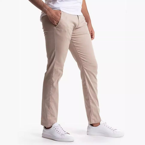 Slim-fit chino pants for men in breathable material Amarae