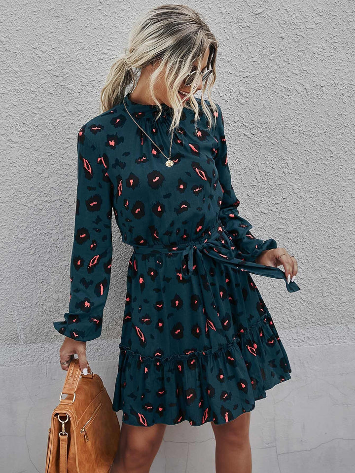 Chic Floral Ruffled Mini Dress for Women
