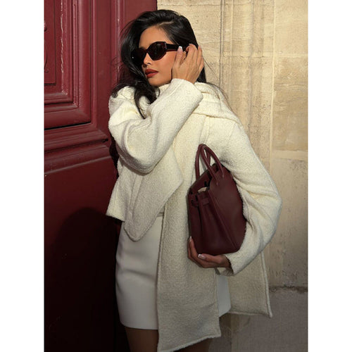 Casual knit jacket for women with a modern fit and voluminous sleeves Amarae