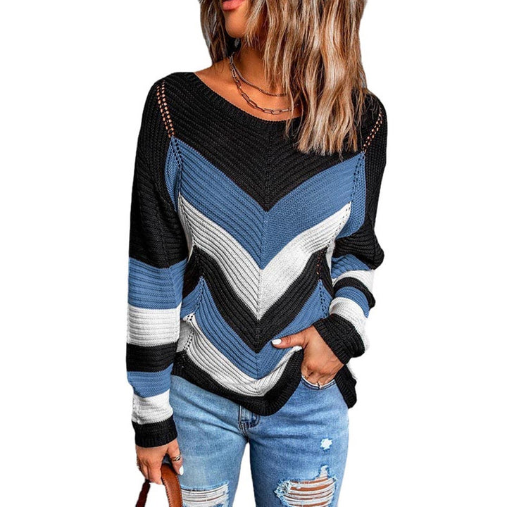 Sweater for women and casual knit with zigzag pattern and airy cut Lune London