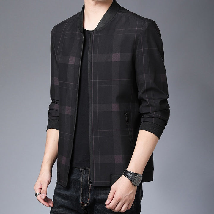 Checked fashion jacket for men with innovative cut Lune London