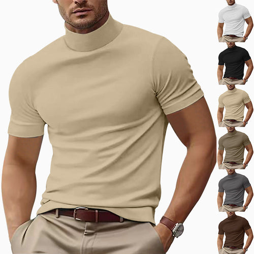 Men's Short Sleeve Turtleneck T-Shirt Amarae