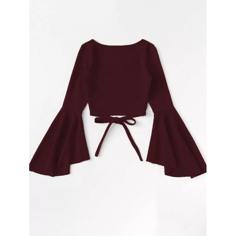 Lune London women's short rolled T-shirt with flared sleeves