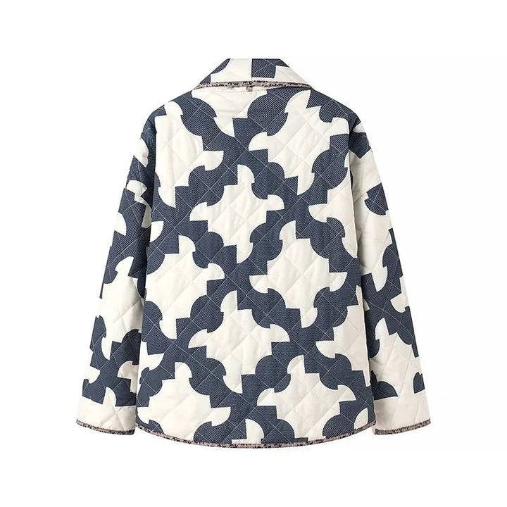 Veste matelassée pour femmes avec des motifs géométriques modernes et un matériau léger Chic & Stil