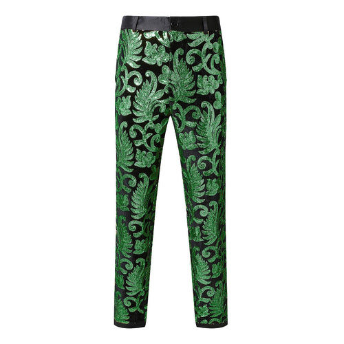 Elegant sequin trousers for men with floral pattern Amarae