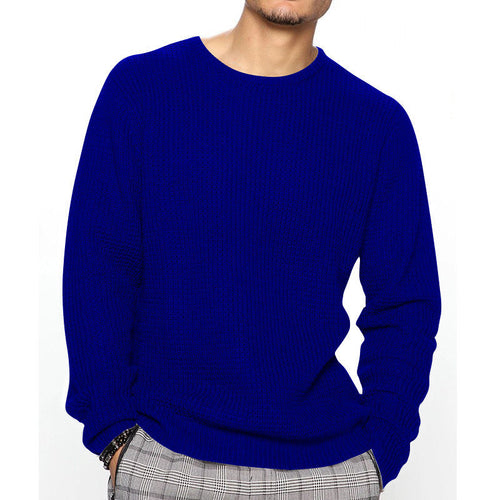Men's chunky knit sweater with modern cut and cozy inner lining Amarae