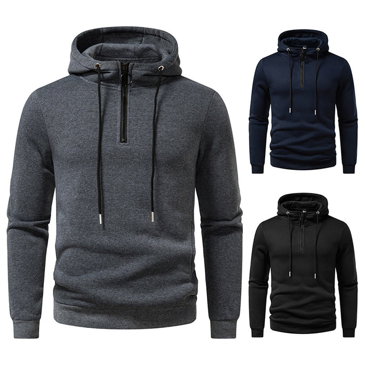 Men's hooded tracksuit tops with mid-length zipper and modern cut Lune London