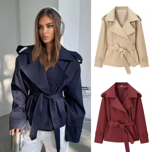 Manteau trench élégant et moderne pour femme avec ceinture Chic & Stil