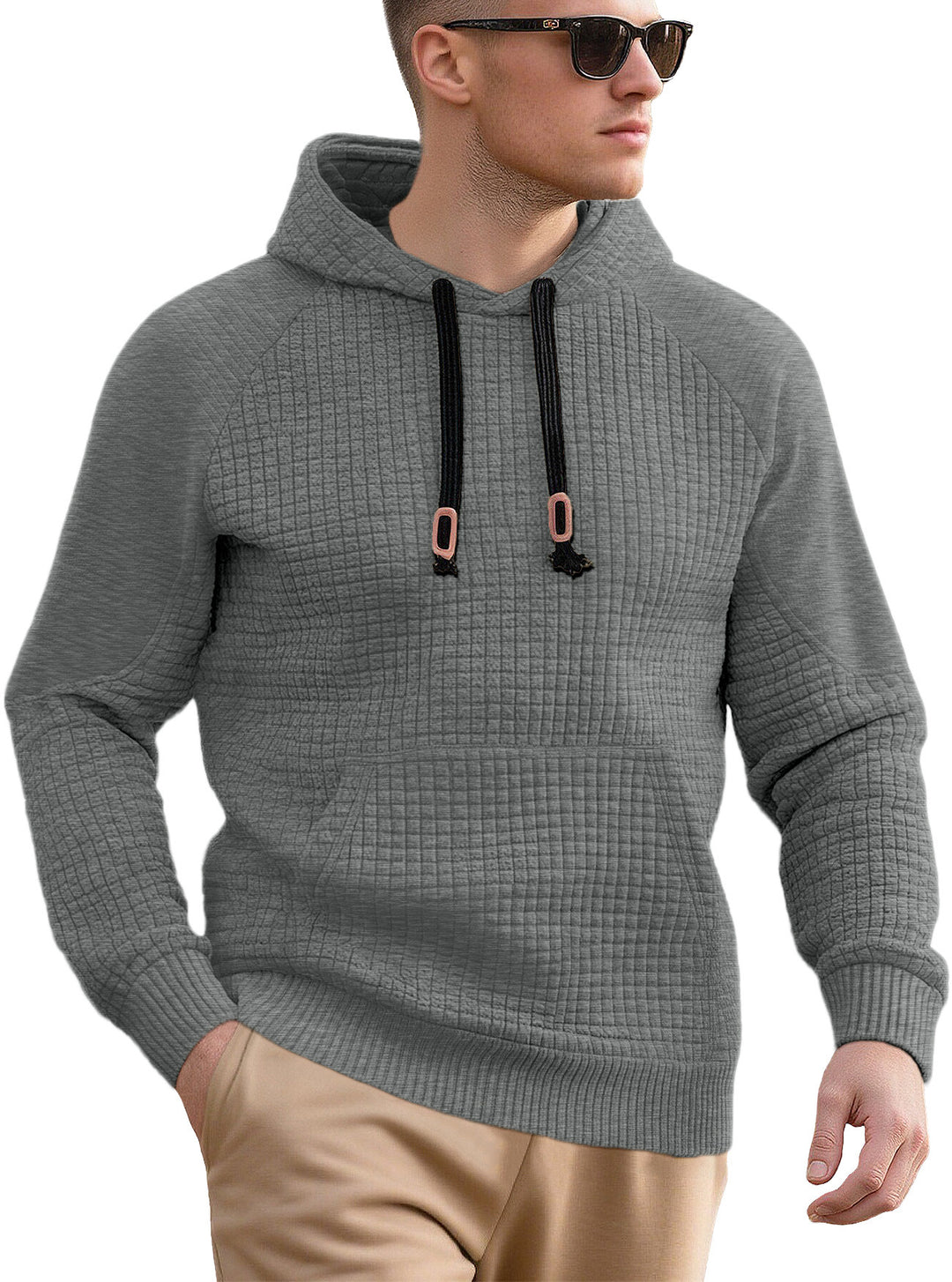 Men's sporty hoodie with innovative structure design and practical drawstrings Lune London