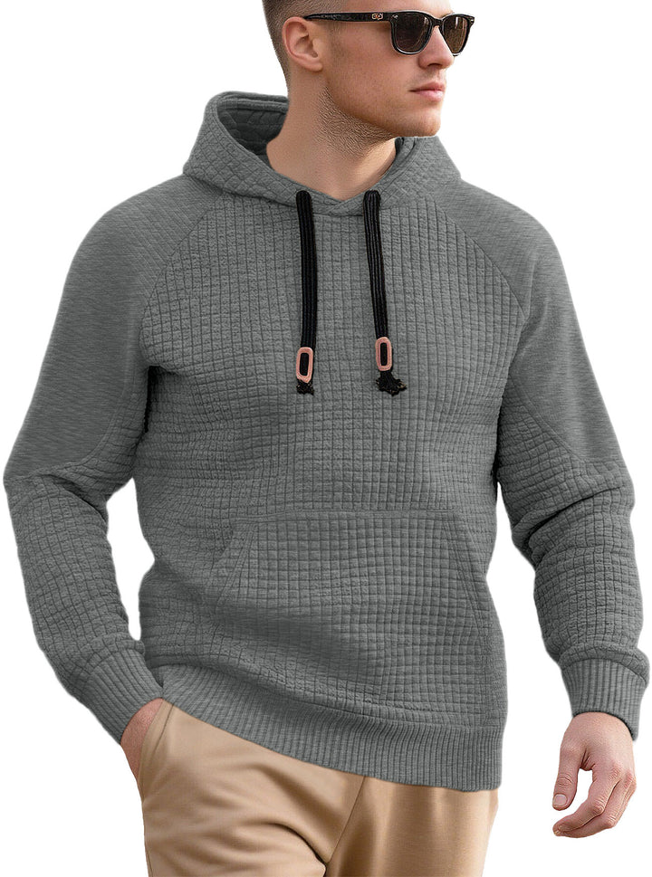 Men's sporty hoodie with innovative structure design and practical drawstrings Lune London
