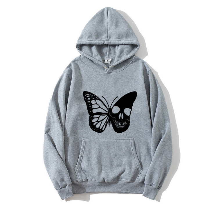 Women's hooded sweatshirt with creative butterfly skeleton design Chic & Stil