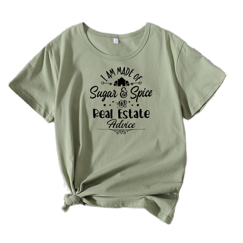 Chic and stylish graphic short sleeve t-shirt for women