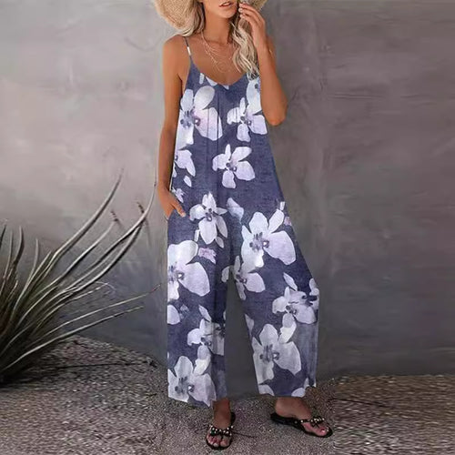 Ladies Lightweight Summer Jumpsuit with Wide Legs and Practical Pockets Amarae