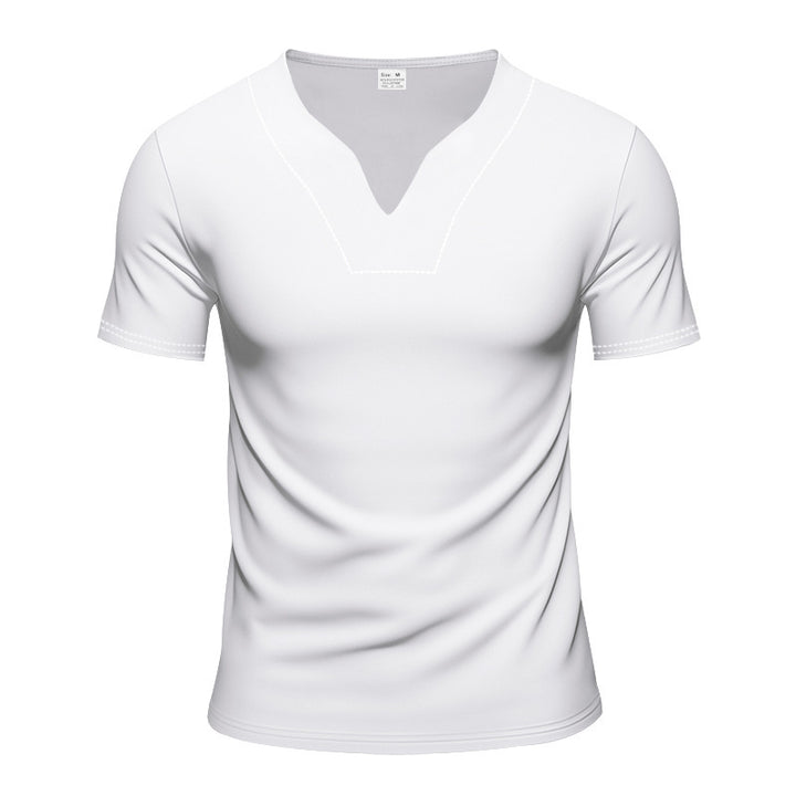 Short sleeve men's t-shirt with V neck and breathable fabric Lune London