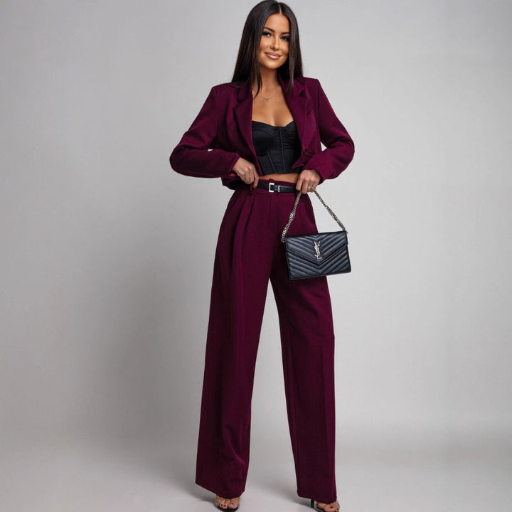 Soft jacket for women with wide pants Lune London