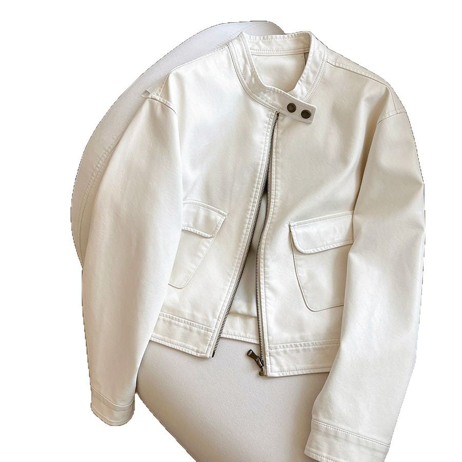 Veste pour femmes en simili cuir avec coupe intemporelle Chic & Stil