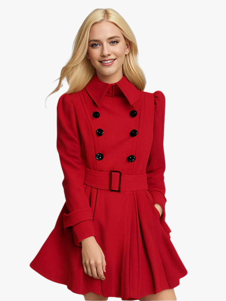 Elegant trench coat for women with flared cut and French collar Lune London
