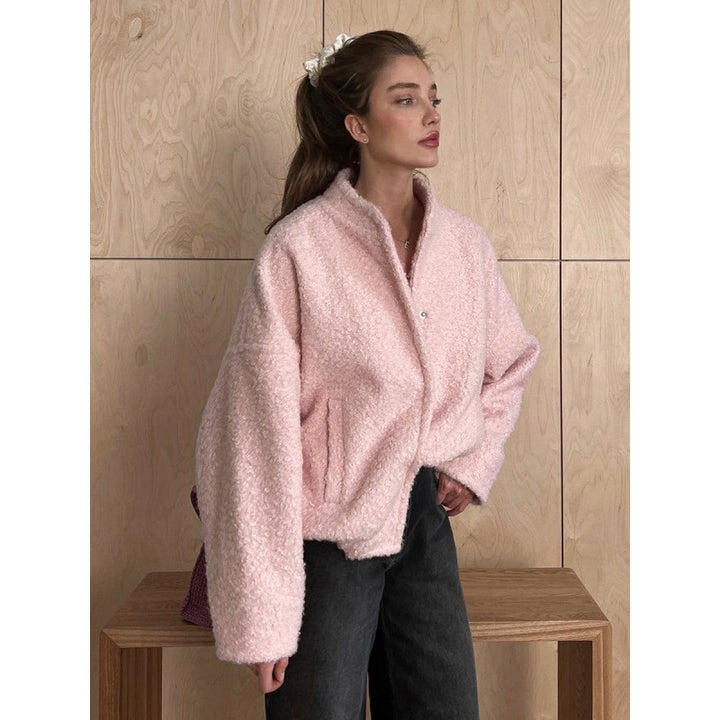 Ladies Cozy Teddy Hoodie Jacket with Side Pockets Lune London