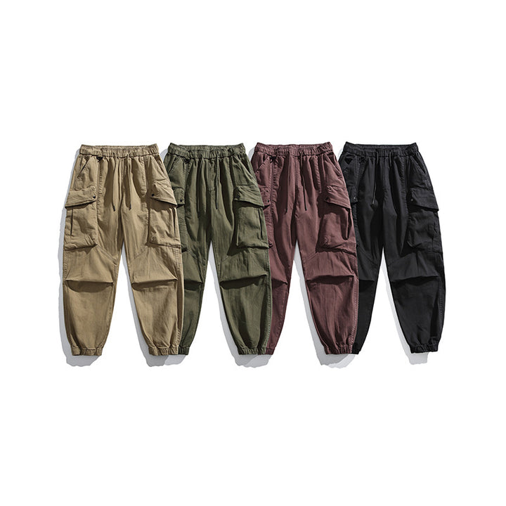 Men's cargo pants with elastic waistband and practical pockets Lune London