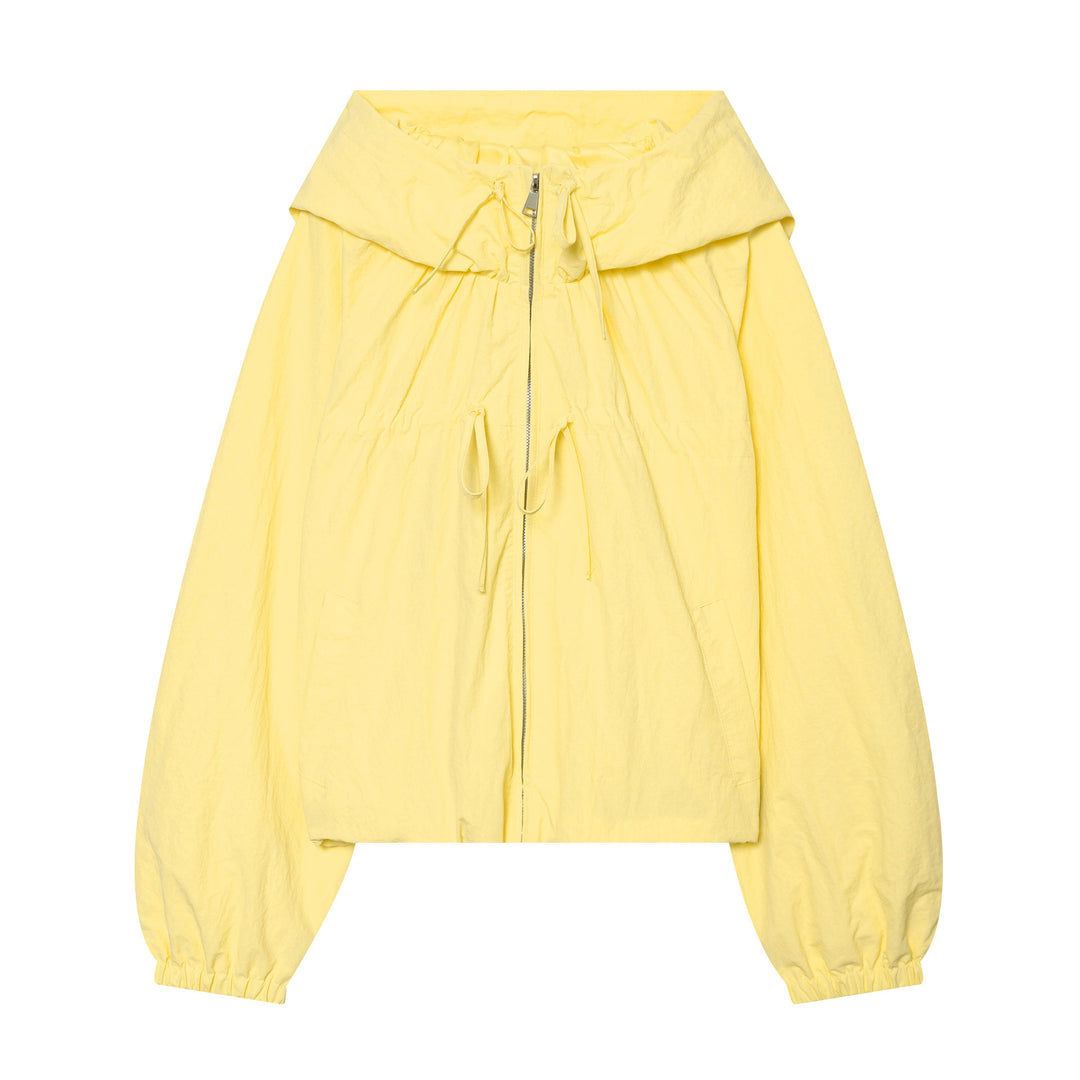 Women's lightweight cropped hoodie jacket with drawstring and zipper Amarae