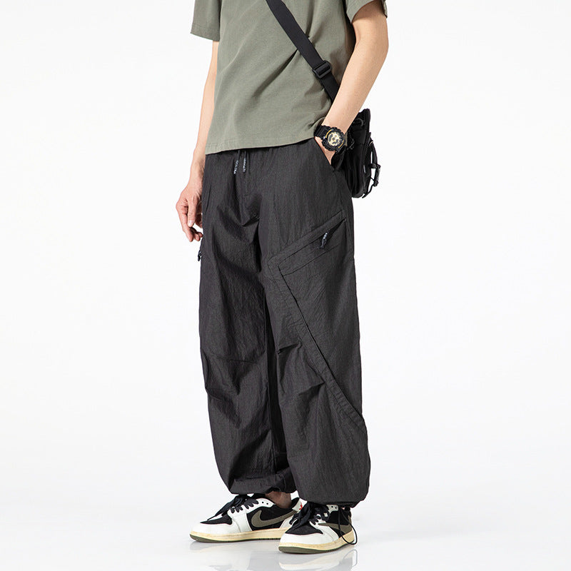 Casual cargo pants for men with adjustable elastic waistband and versatile pockets Lune London