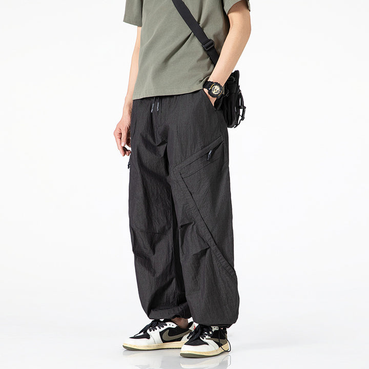 Casual cargo pants for men with adjustable elastic waistband and versatile pockets Lune London