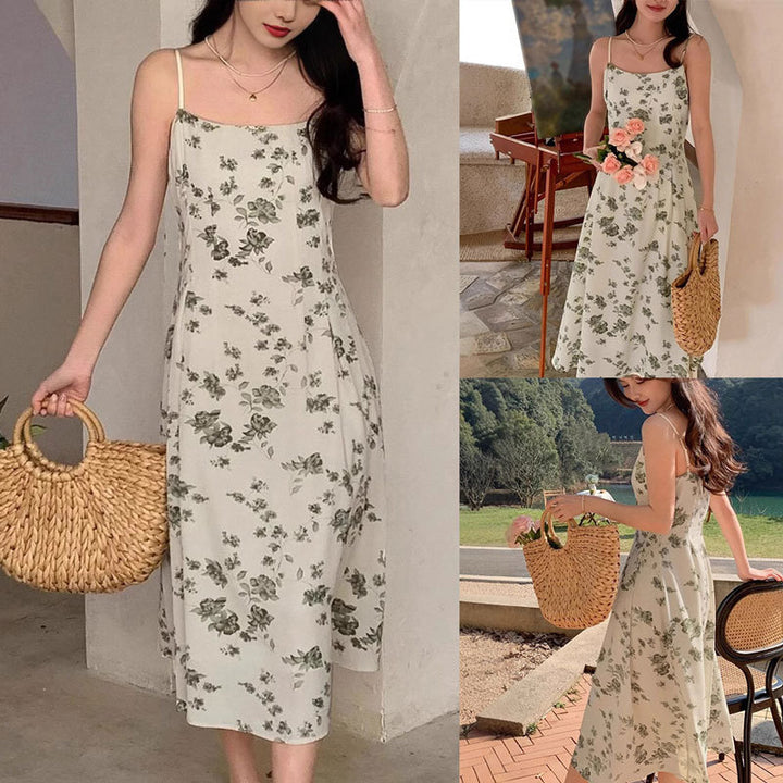 Lune London Floral A-line Midi Dress for Women