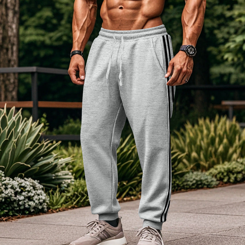 Lune London Men’s Athletic Training Pants with Side Stripes