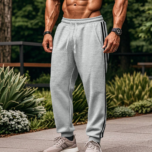 Amarae Men’s Athletic Training Pants with Side Stripes