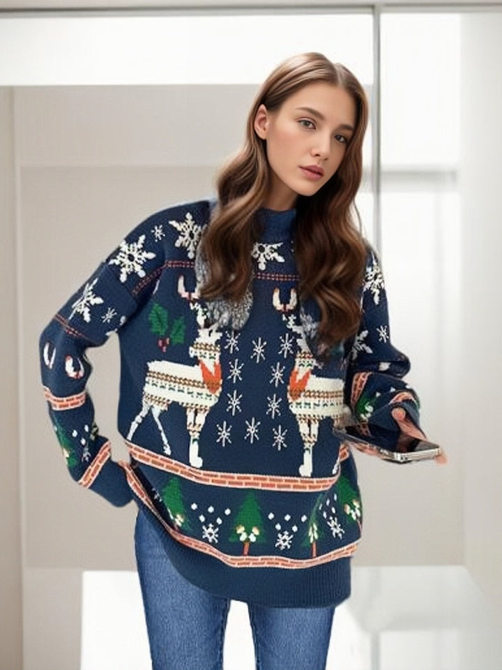 Christmas sweater for women with festive pattern and relaxed fit Lune London