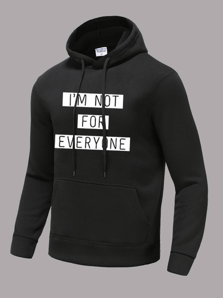 Men's sweat hoodie with catchy slogan and kangaroo pocket Lune London