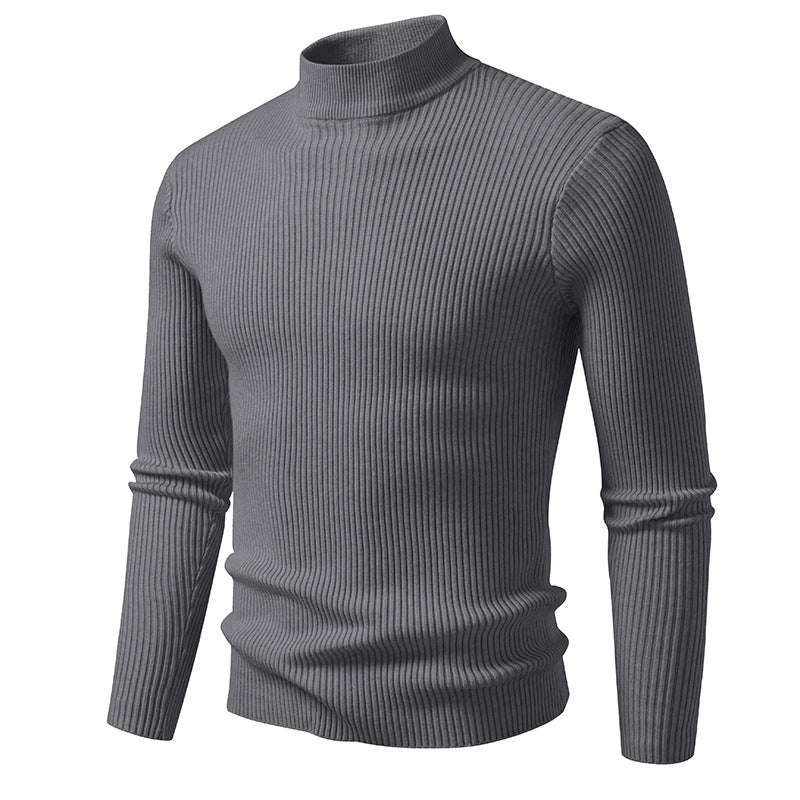 Men's Ribbed Knit Turtleneck Sweater Lune London