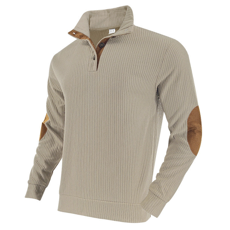 Pulli élégant pour hommes avec col montant de haute qualité et détails contrastés à la mode Lune London