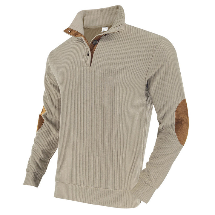 Pulli élégant pour hommes avec col montant de haute qualité et détails contrastés à la mode Lune London