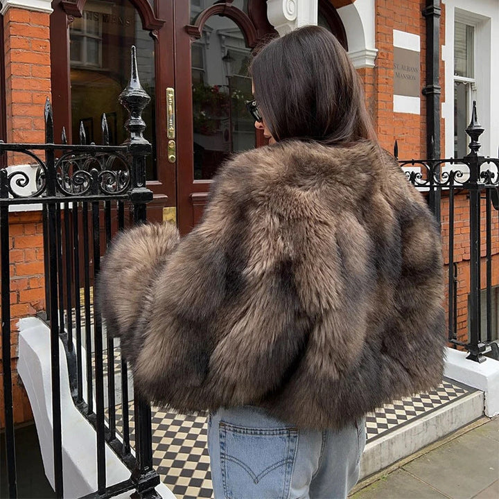 Ladies Fur Jacket with Long, Soft Sleeves Amarae