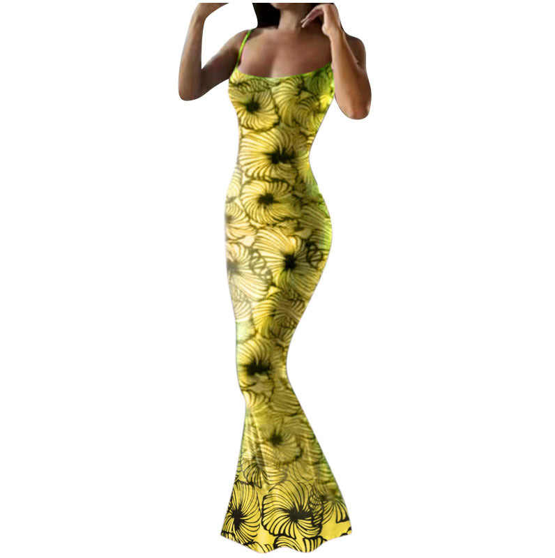 Ladies Elegant Maxi Dress with Floral Print Lune London