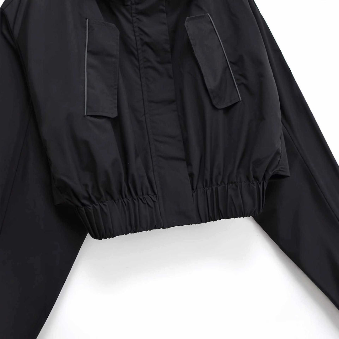 Fashion transitional jacket for women with faux fur collar and practical pockets Lune London