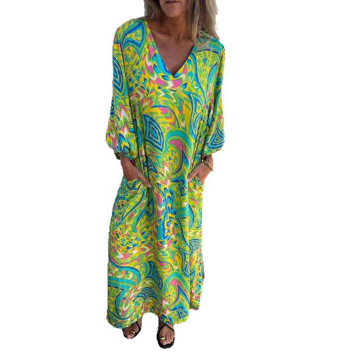 Chic and Stylish Women's Vibrant Printed Maxi Dress
