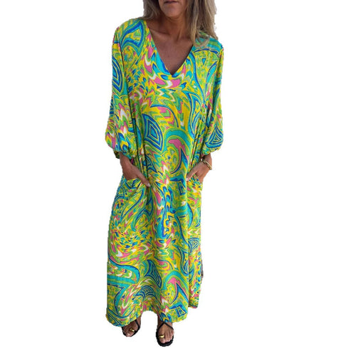 Chic and Stylish Women's Vibrant Printed Maxi Dress