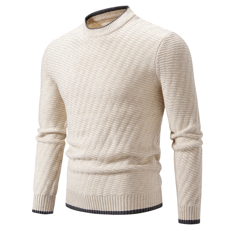 Structured ribbed patterned knit sweater for men Lune London