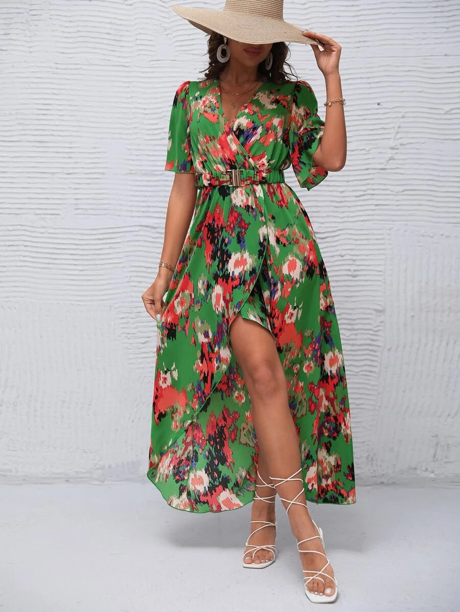Lune London belted maxi dress for women